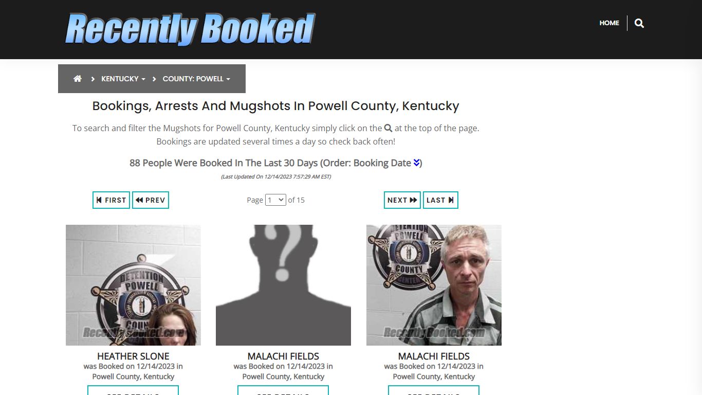 Recent bookings, Arrests, Mugshots in Powell County, Kentucky